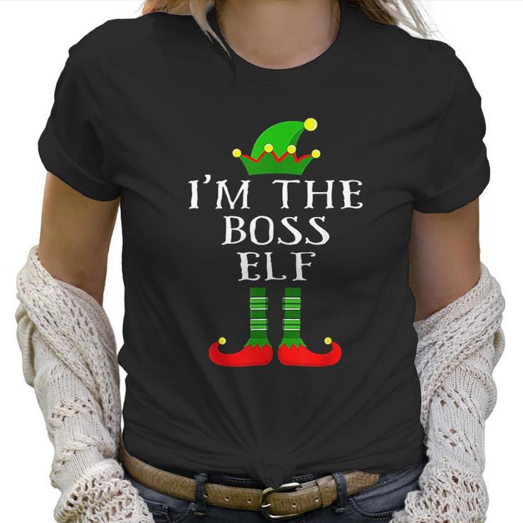 Im The Boss Elf Matching Family Christmas Women T-Shirt