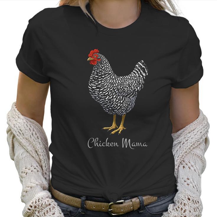 Chicken Mama Black Barred Plymouth Rock Hen Mom Bird Lovers Women T-Shirt