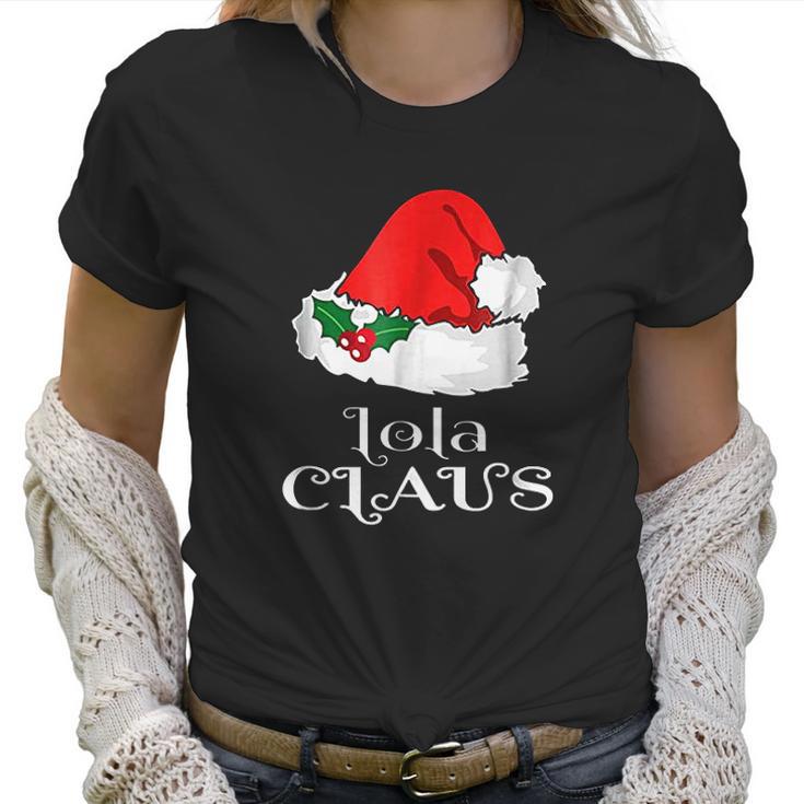 Christmas Lola Claus Matching Pinay Pajama Santa Hat Women T-Shirt