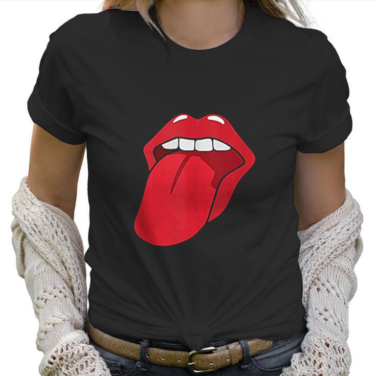 Cool Lips Bite Kiss Me Red Lips Mothers Day Gift Women T-Shirt