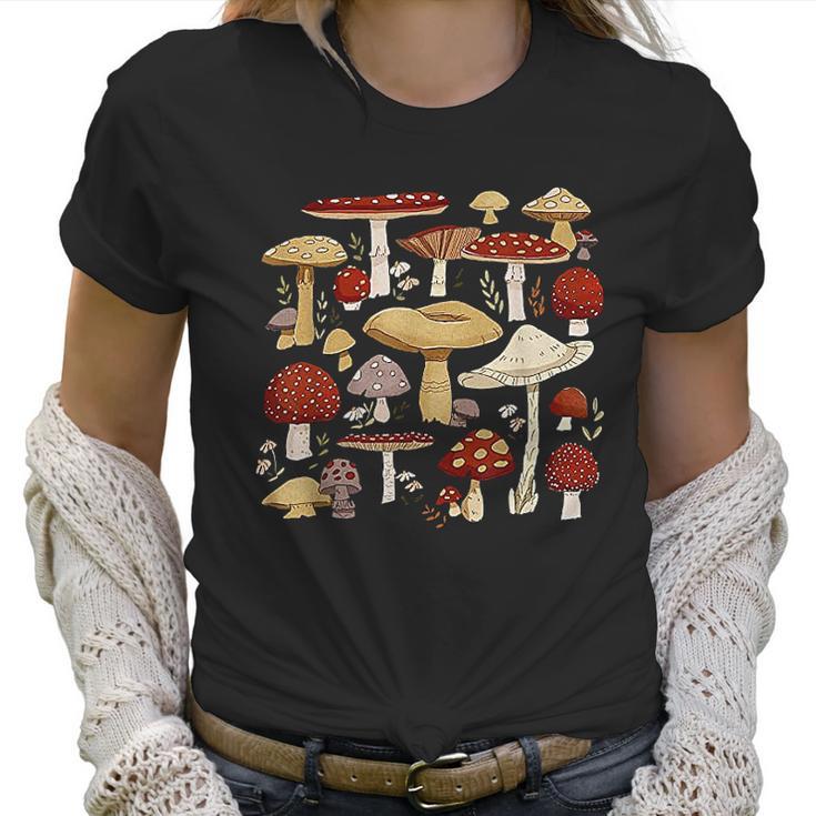 Cottagecore Aesthetic Goblincore Mycology Shrooms Mushroom Women T-Shirt