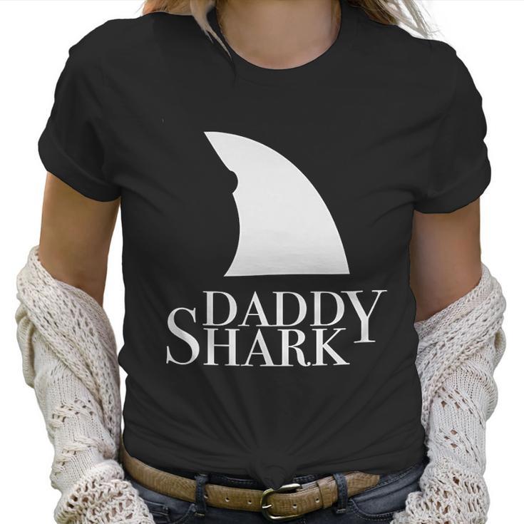 Daddy Shark Black Design Best Christmas Gifts For Dad Women T-Shirt