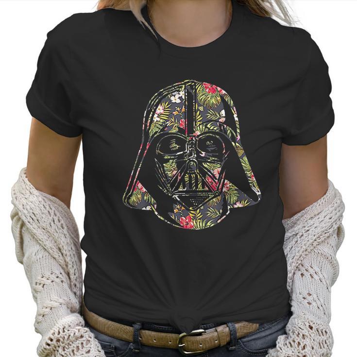 Darth Vader Floral Tropical Hawaiian Flower Bouquet Women T-Shirt