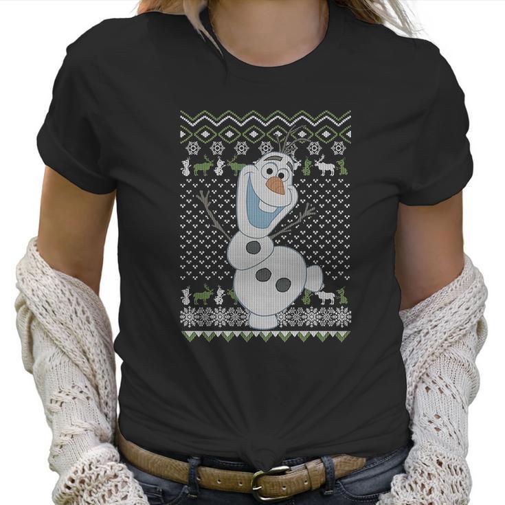 Disney Frozen Olaf Sven Ugly Christmas Sweater T-Shirt Women T-Shirt