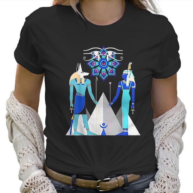 Egyptian God Anubis And Goddess Maat Amen Ra Women T-Shirt