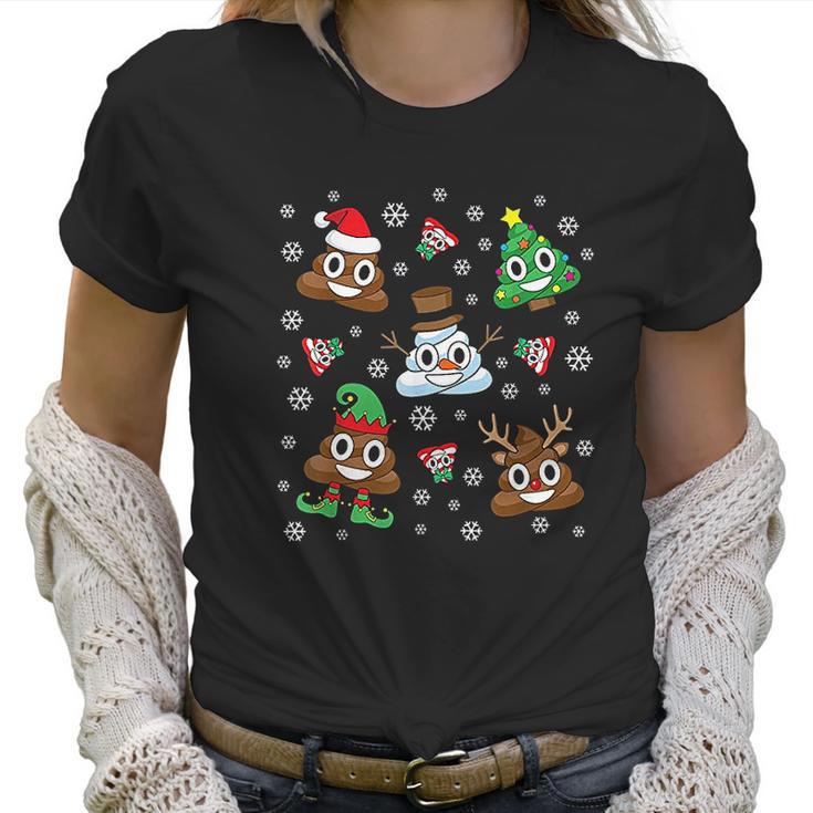 Emoji Christmas Funny Women T-Shirt