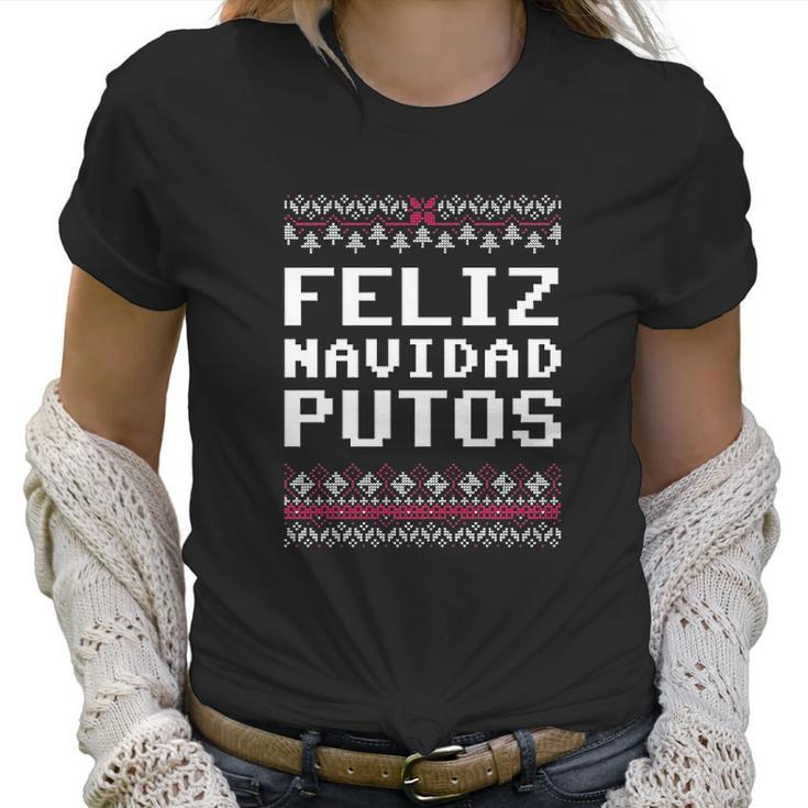 Feliz Navidad Mexican Ugly Christmas Women T-Shirt
