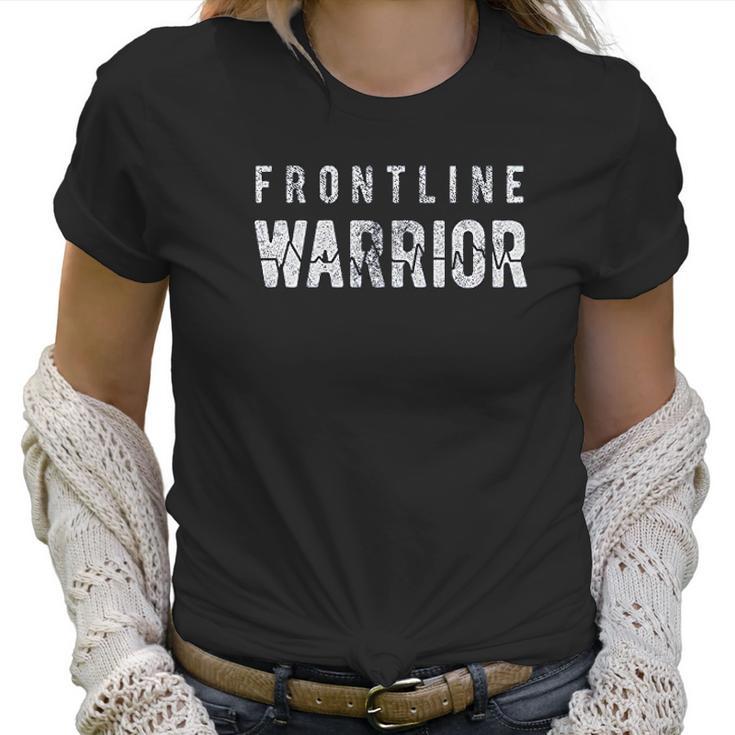 Frontline Warrior Funny Nurse Doctor Social Distancing Women T-Shirt