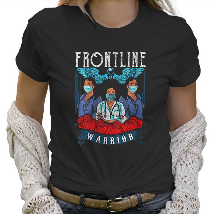 Frontline Warrior Proud Hero Black Nurse Superhero 2020 Women T-Shirt