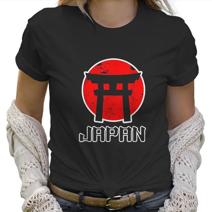 Funny Asia Japan Japanese Gate Torii Flag Women Men Kids Women T-Shirt