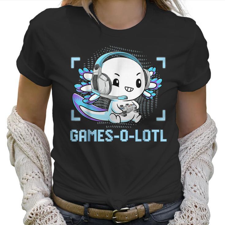 Gamesolotl Axolotl Video Gamer Kawaii Pastel Goth Anime Boys V2 Men Women T-Shirt Graphic Print Casual Unisex Tee Women T-Shirt