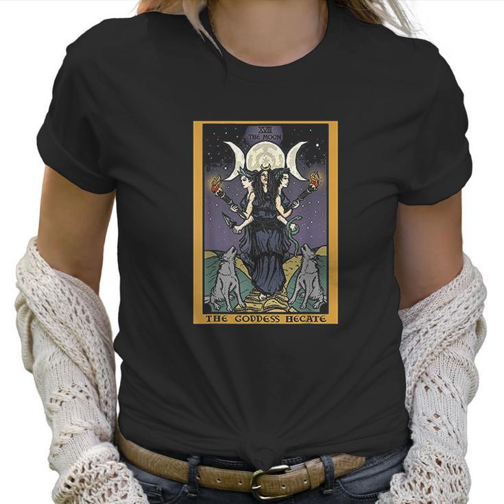 The Goddess Hecate Tarot Card Triple Moon Wiccan Pagan Women T-Shirt