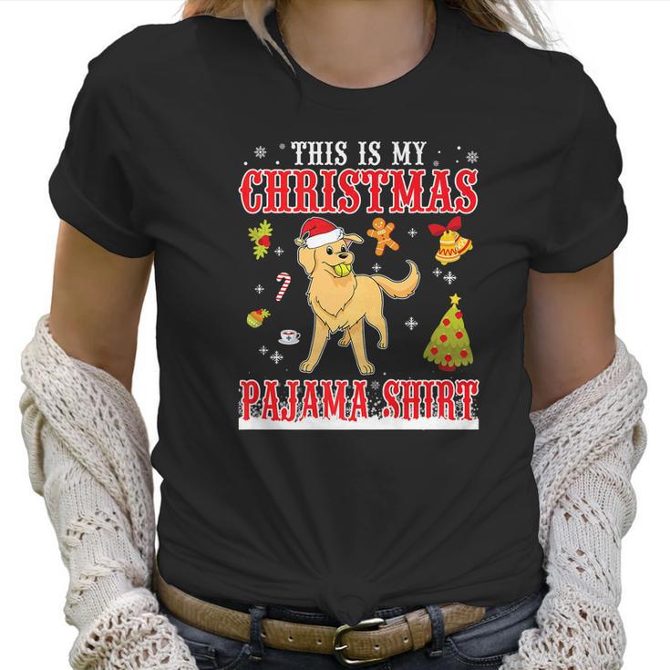 Golden Retriever Snow Gilf This Is My Christmas Pajama Shirt Women T-Shirt