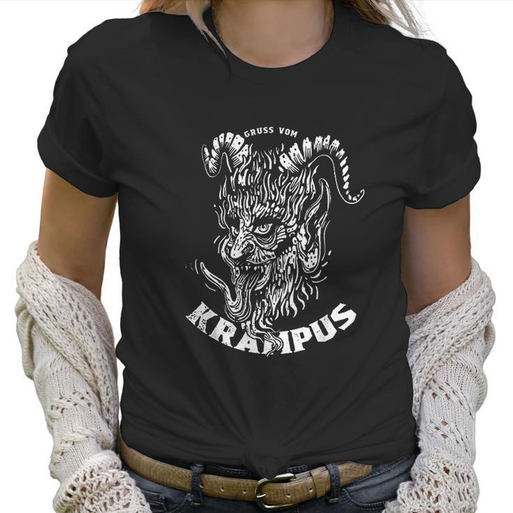 Gruss Vom Krampus Greetings From Ugly Christmas Demon Devil Women T-Shirt