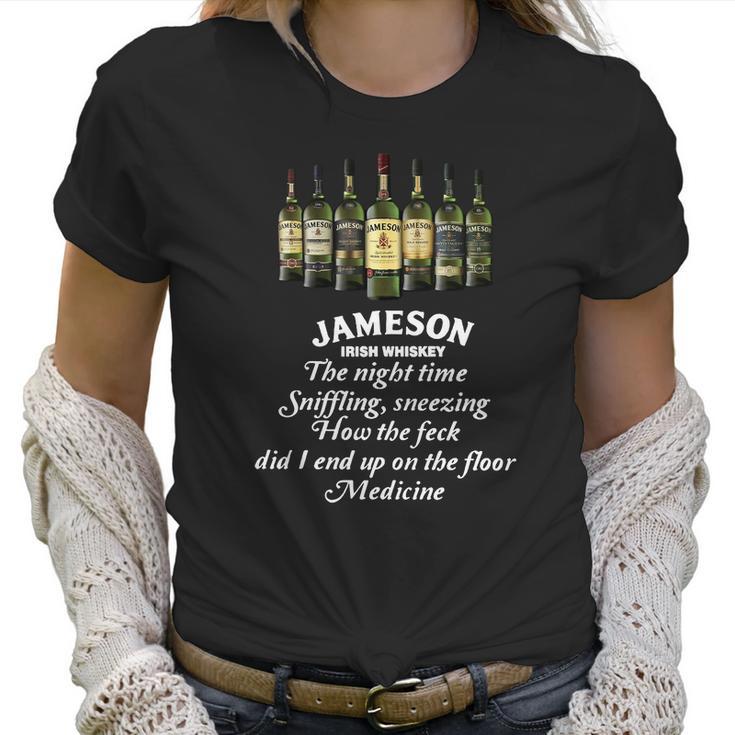 Jameson Irish Whiskey The Nighttime Sniffling Sneezing Women T-Shirt