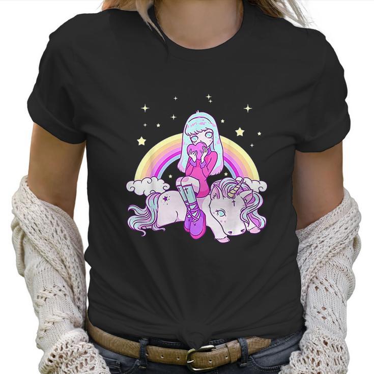 Kawaii Pastel Goth Rainbow Unicorn Cute Girl Women T-Shirt