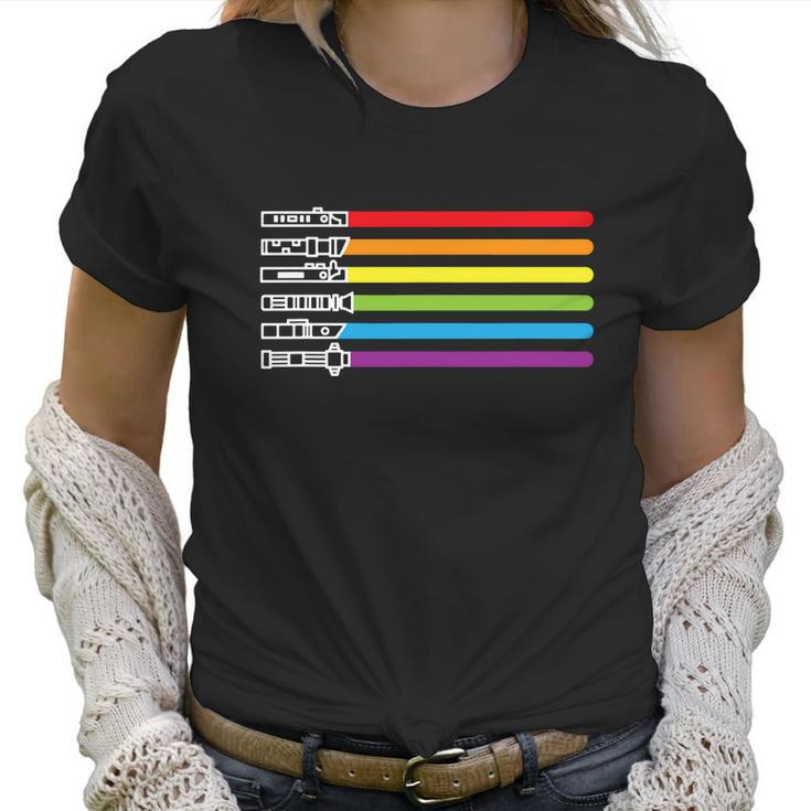 Lgbt Gay Saber Tee Rainbow Lgbt Pride Month 2022 Graphic Design Printed Casual Daily Basic Women T-Shirt