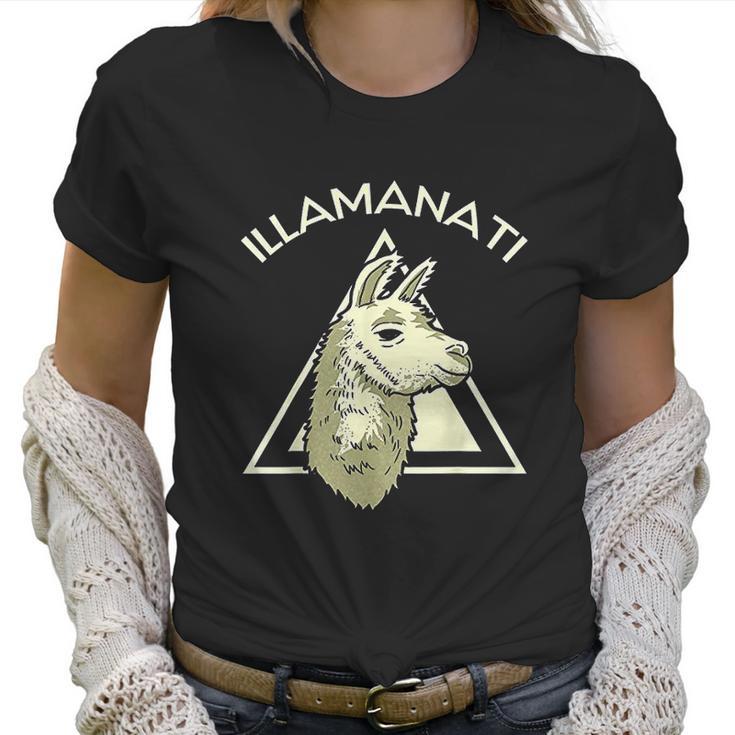 Llama Illuminati Funny Lama Women T-Shirt