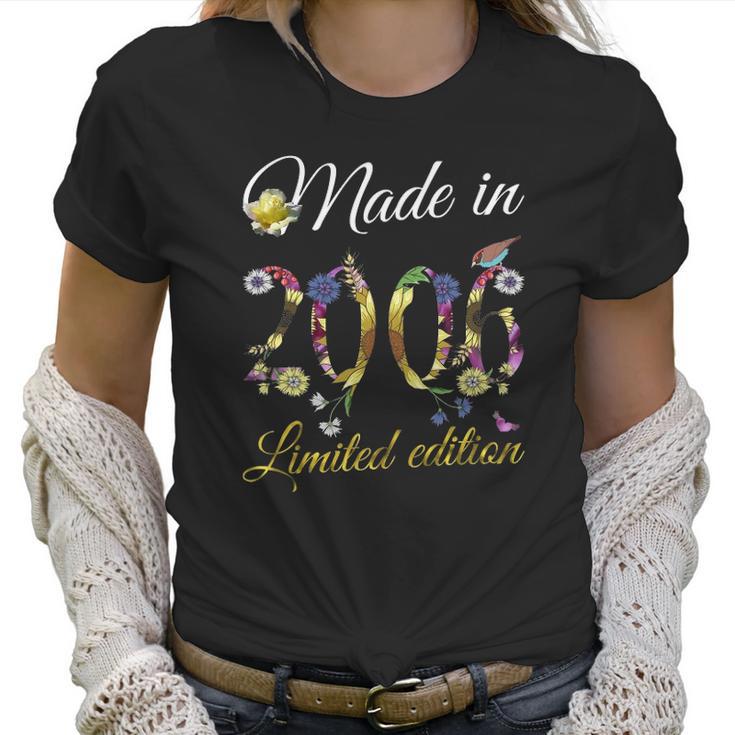 Made In 2006 Tee 15 Years Old Sunflowers Floral 15Th Birthday Women T-Shirt