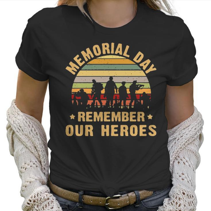 Memorial Day Remember Our Heroes Womens Triblend Scoop Women T-Shirt
