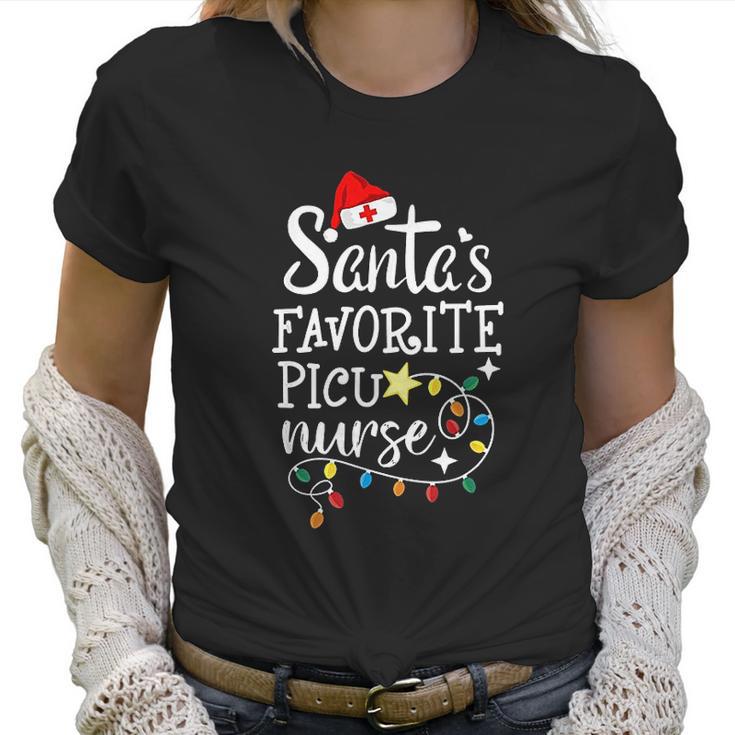 Merry Christmas Nurse Crew Rn Santas Favorite Picu Nurse Women T-Shirt