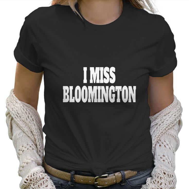 I Miss Bloomington Cream Crimson University Alumni T-Shirt Women T-Shirt