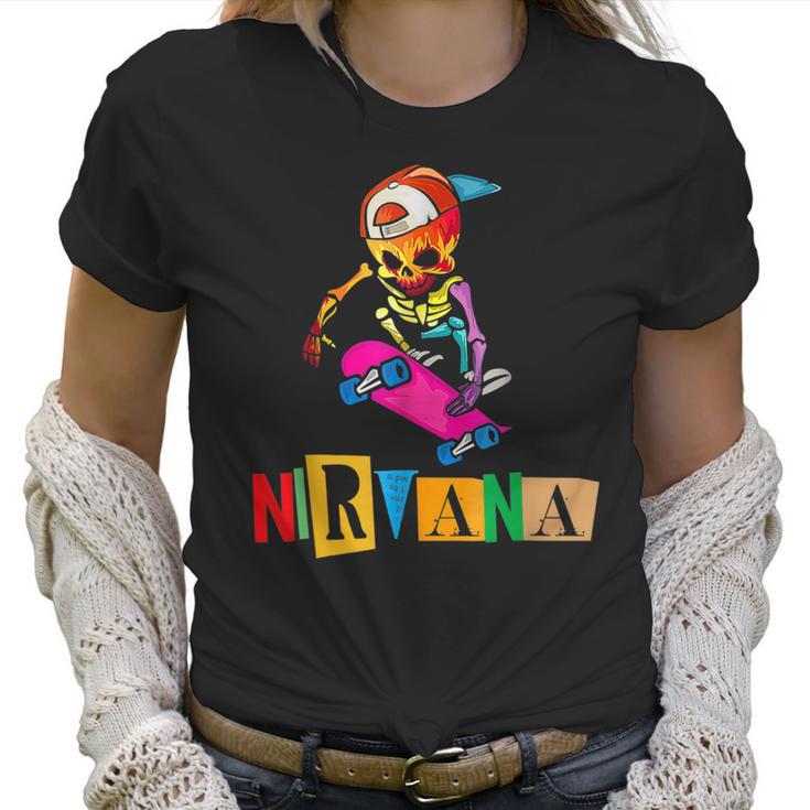 Nirvanas Skateboard Skelton V3 Men Women T-Shirt Graphic Print Casual Unisex Tee Women T-Shirt