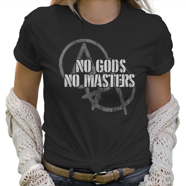 No Gods No Masters Anarchist Atheist Tee Women T-Shirt