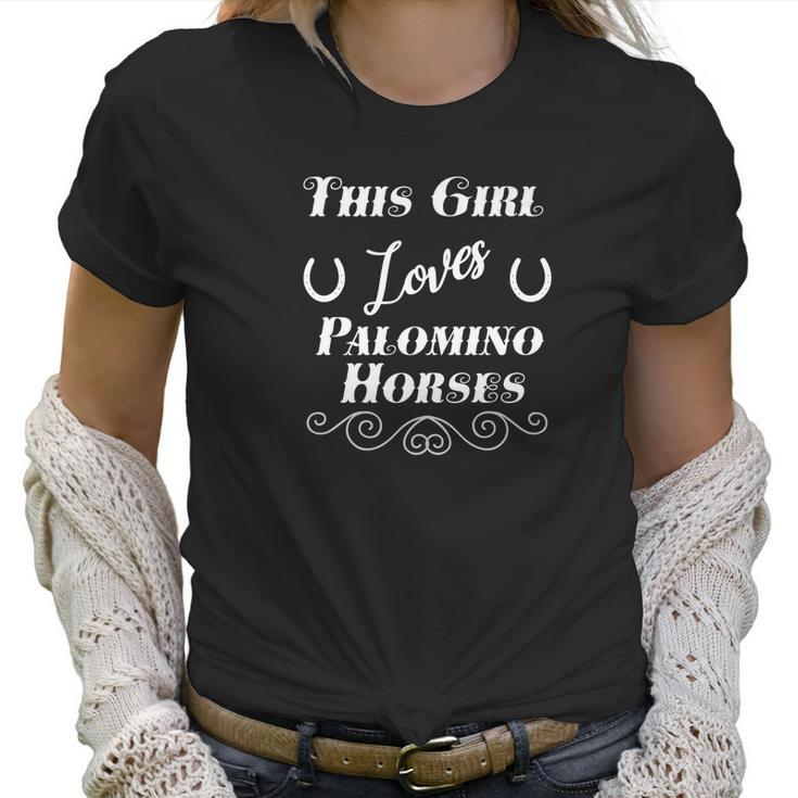 Palomino Horse Lover Equestrian Gif Women T-Shirt