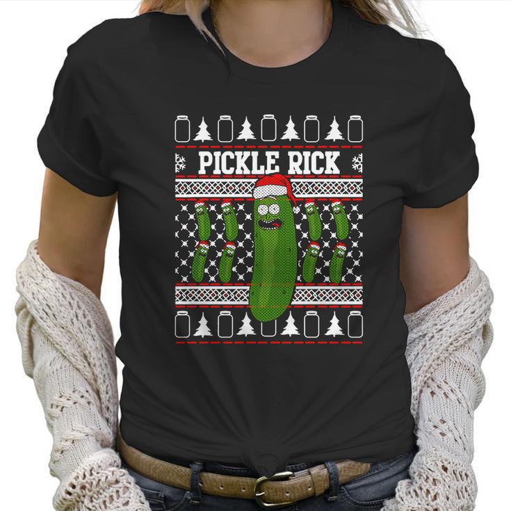 Pickle Rick Christmas Women T-Shirt