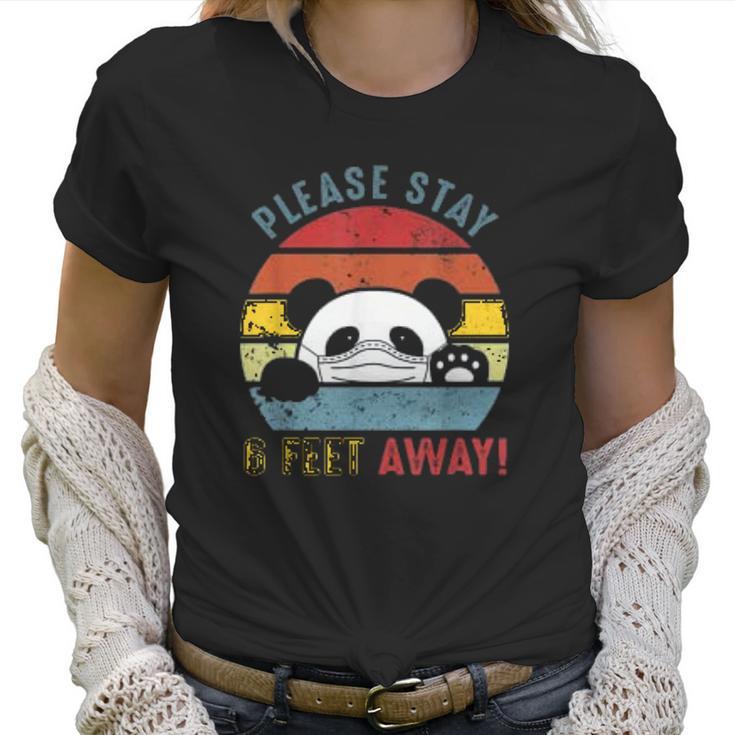 Please Stay 6 Feet Away Panda Social Distancing Women T-Shirt