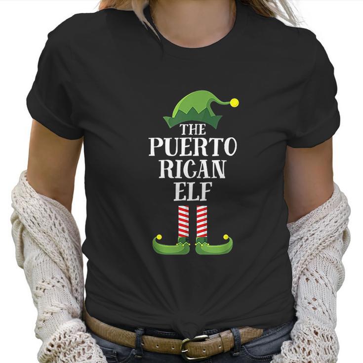 Puerto Rican Elf Family Group Christmas Party Women T-Shirt