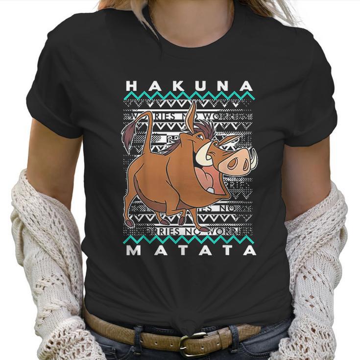 Pumba Ugly Christmas Graphic Women T-Shirt