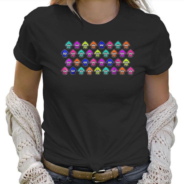 Rainbow Squid Row Graphic Women T-Shirt