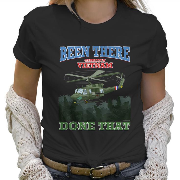 Been There Done That Operation Vietnam Military Armed Forces Graphic Design Printed Casual Daily Basic Women T-Shirt