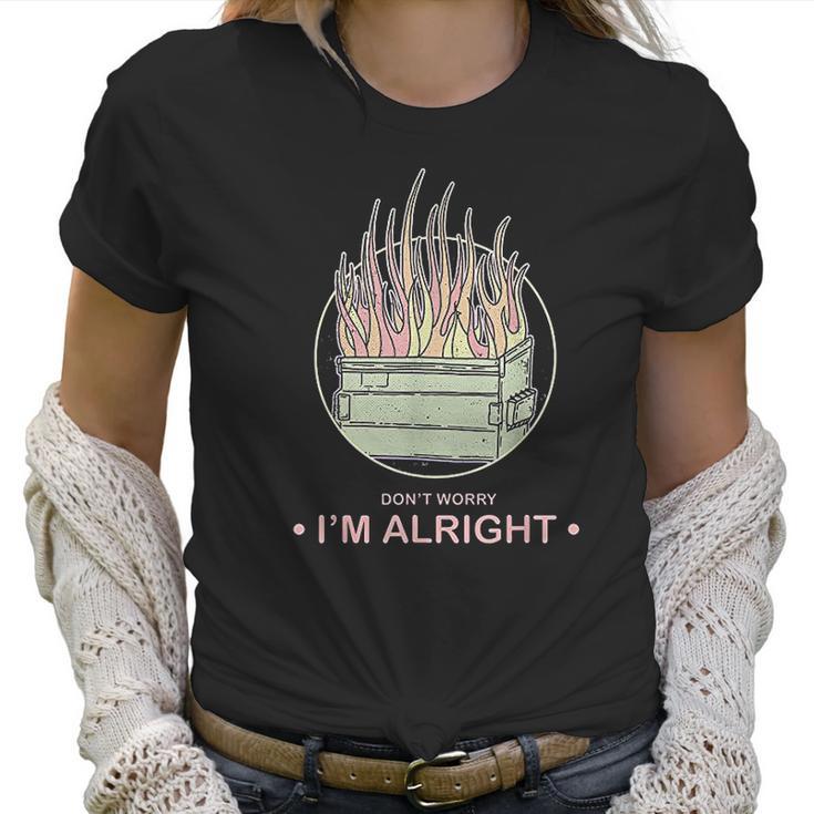 Retro Sarcastic Dumpster Fire 80S Aesthetic Pastel Goth Women T-Shirt