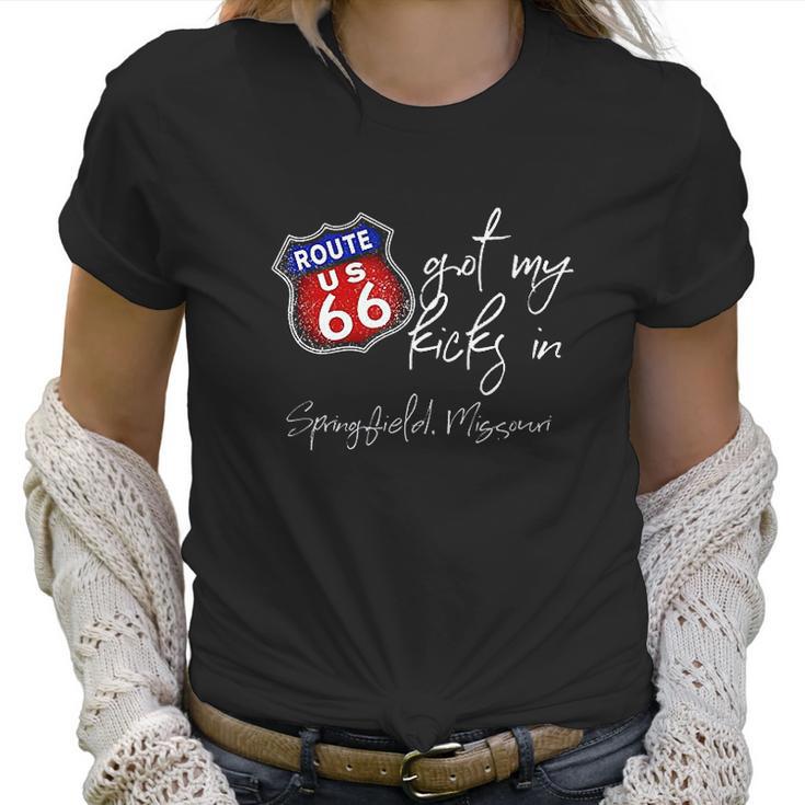 Route 66 Got My Kicks In Springfield Missouri Souvenir Women T-Shirt