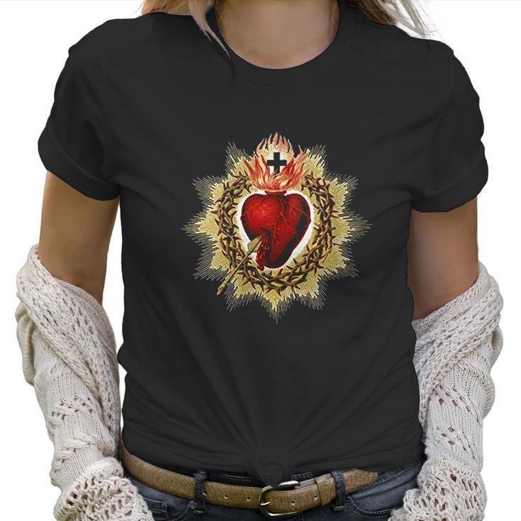 Sacred Heart Of Jesus Art Women T-Shirt