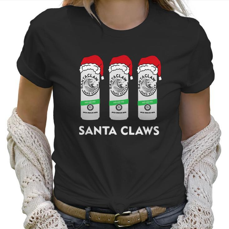 Santa Claws White Claw Hard Seltzer Christmas Shirt Women T-Shirt