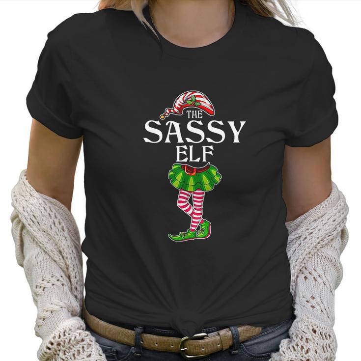 The Sassy Elf Christmas Matching Family Group Women T-Shirt