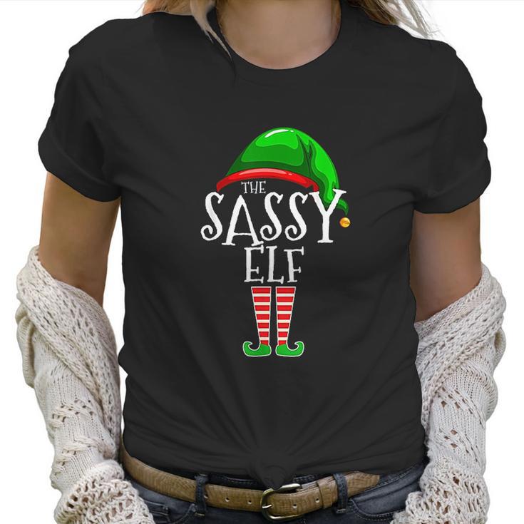 The Sassy Elf Family Matching Group Christmas Gift Funny Women T-Shirt