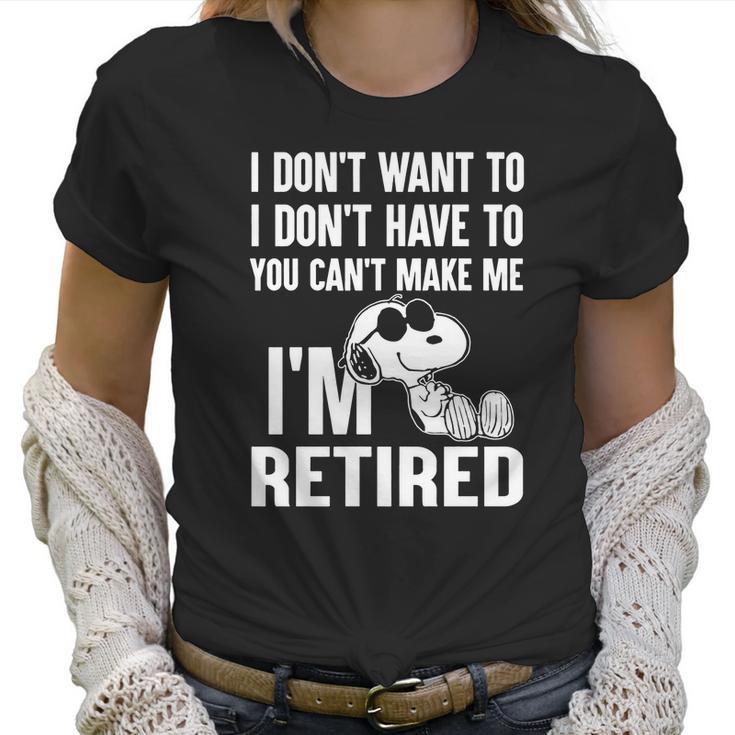 Snoopy Im Retired Women T-Shirt