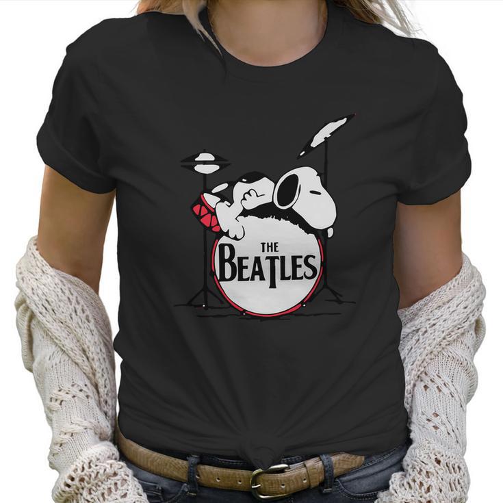 Snoopy Sleeping On The Drum Still Miss Ringo Starr The Beatles Shirt Women T-Shirt