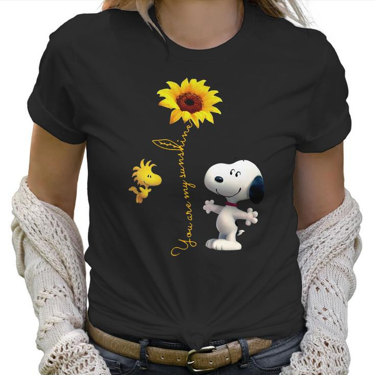 Snoopy And Woodstock You Are My Sunshine Sunflower Women T-Shirt