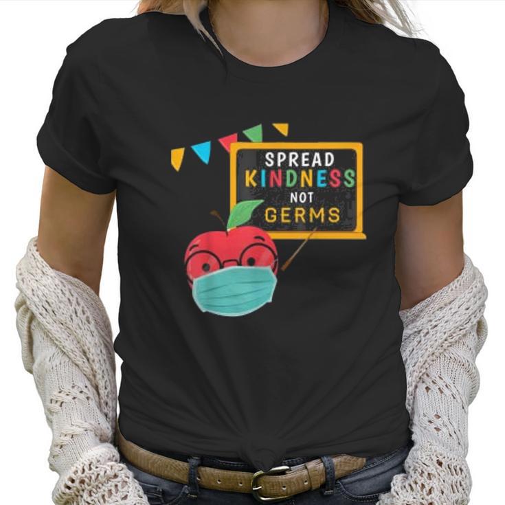 Spread Kindness Not Germs Classroom Funny Teacher Social Distancing Women T-Shirt