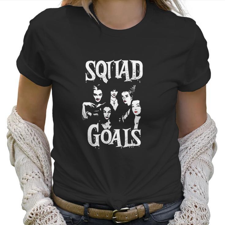 Squad Goals Creepy Girls Ghoul Girl Gang Elvira Vampira Morticia Addams Lily Graphic Gift Men Women Women T-Shirt