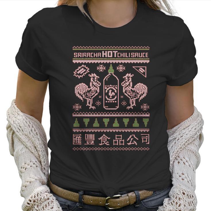 Sriracha Christmas Hot Chili Sauce Women T-Shirt