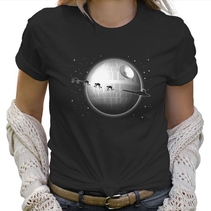Star Wars Battlefront Star Destroyer And Death Star Christmas Women T-Shirt
