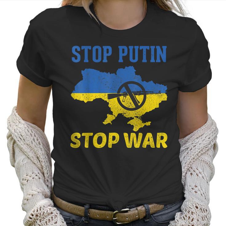 Stop Putin Stop War Stand With Ukraine Free Ukraine Support  Men Women T-Shirt Graphic Print Casual Unisex Tee Women T-Shirt