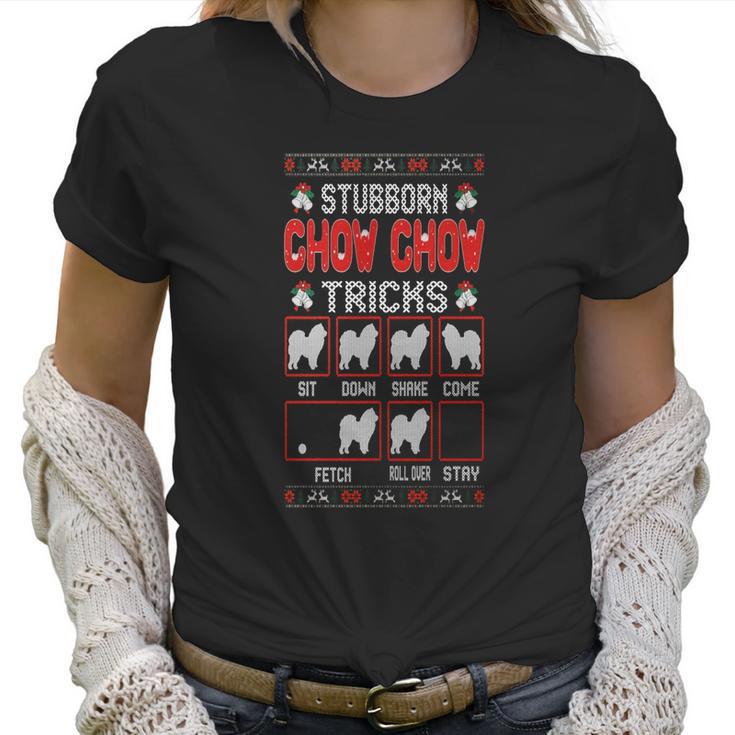 Stubborn Chow Chow Dog Tricks Christmas Ugly Shirt - Mens T-Shirt By American Apparel Women T-Shirt